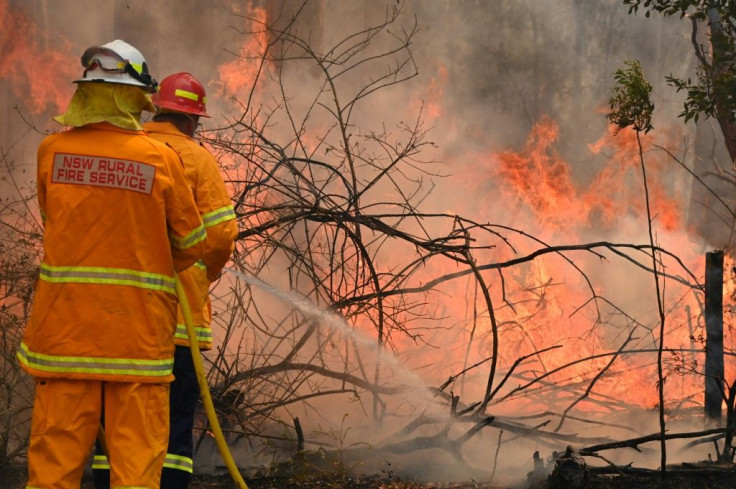 High winds flung embers and burnt debris far ahead of the fires' front lines