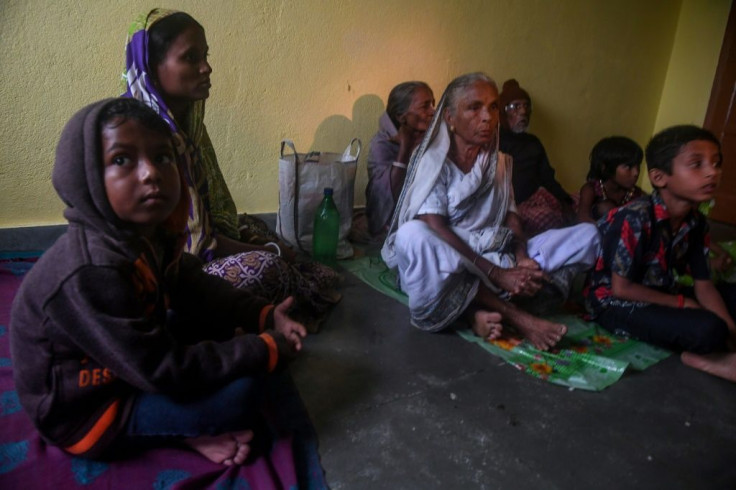 Villagers in Bakkhali took shelter inside a relief centre as Cyclone Bulbul approached