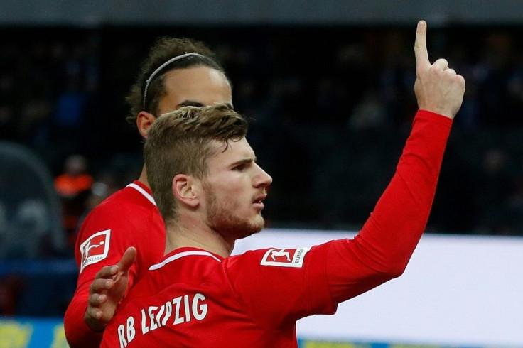 Timo Werner scored twice as RB Leipzig won 4-2 at Hertha Berlin on Saturday to climb to second in the Bundesliga table