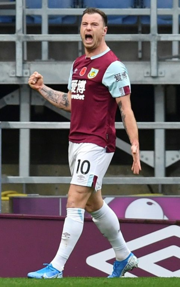 Ashley Barnes scored the opening goal in Burnley's 3-0 win over West Ham