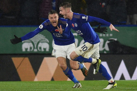 Flying Foxes: Jamie Vardy (left) and James Maddison (right) scored in Leicester's 2-0 win over Arsenal