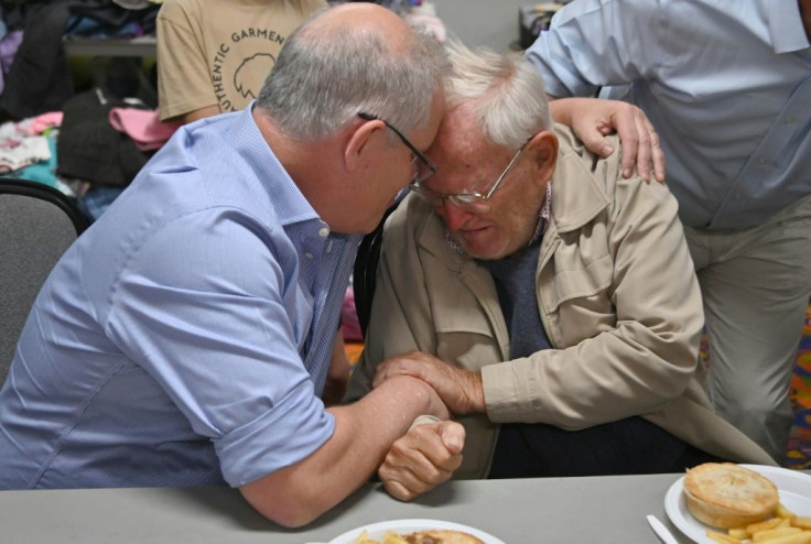 Australian Prime Minister Scott Morrison visited people at an evacuation centre in Taree, one of the worst-hit areas