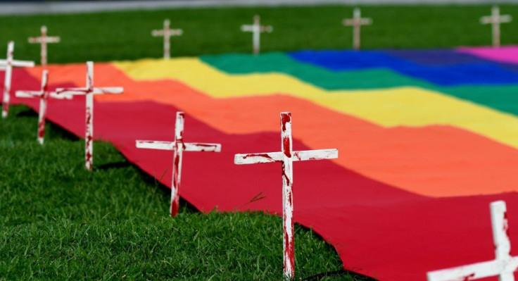 El Salvador has been plagued by hate crimes against gay and trans people, and in 2017 activists erected crosses alongside a rainbow flag in the capital to honour victims