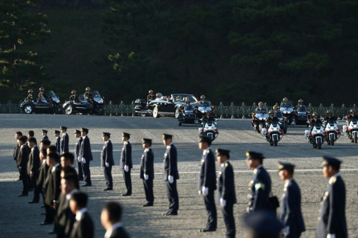 Security was tight for the imperial parade