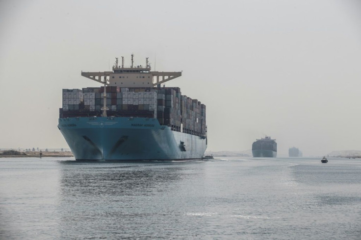 The world's largest container ships can now sail down the Suez Canal thanks to an extension opened in 2015