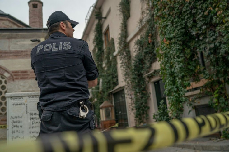 Police were seen ouside the Mayday Rescue offices in Istanbul, following the discovery of the body of the organisation's founder