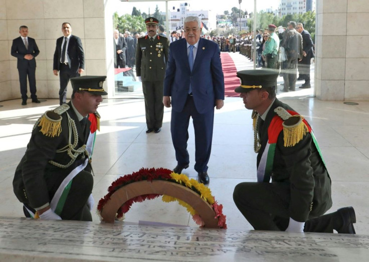 Palestinian president Mahmud Abbas, who succeeded Arafat, laid a wreath at his tomb at a ceremony in Ramallah