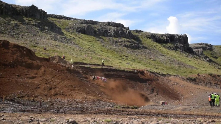 In Iceland, a mountainside is transformed for a day into a track for the country's native motorsport, with drivers pitching their machines up near vertical slopes and over rocks and scree to score points and wow spectators.Â