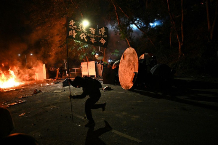 Clashes raged into the night on the Chinese University campus