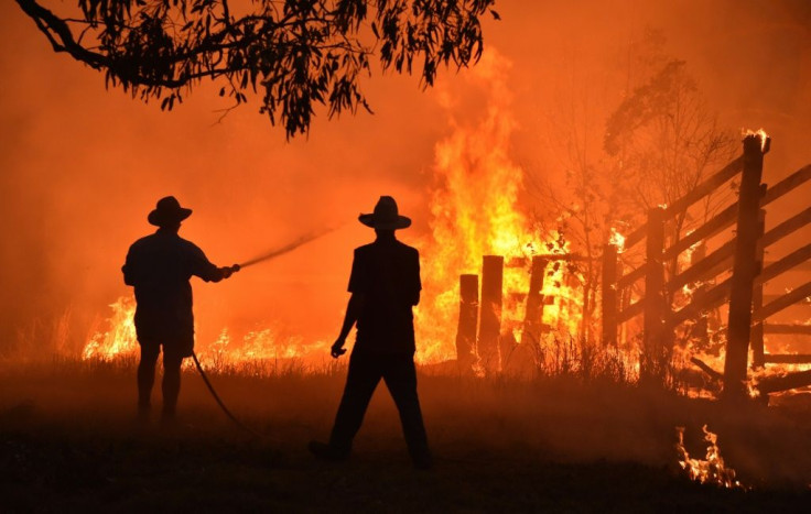 Fires have raged across a huge area of eastern Australia, laying waste to bush, farmland and people's homes