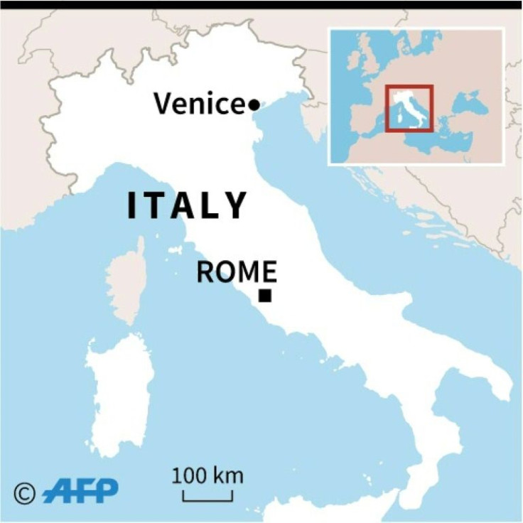 Map of Italy locating Venice which was flooded after the highest tide in more than 50 years late Tuesday.