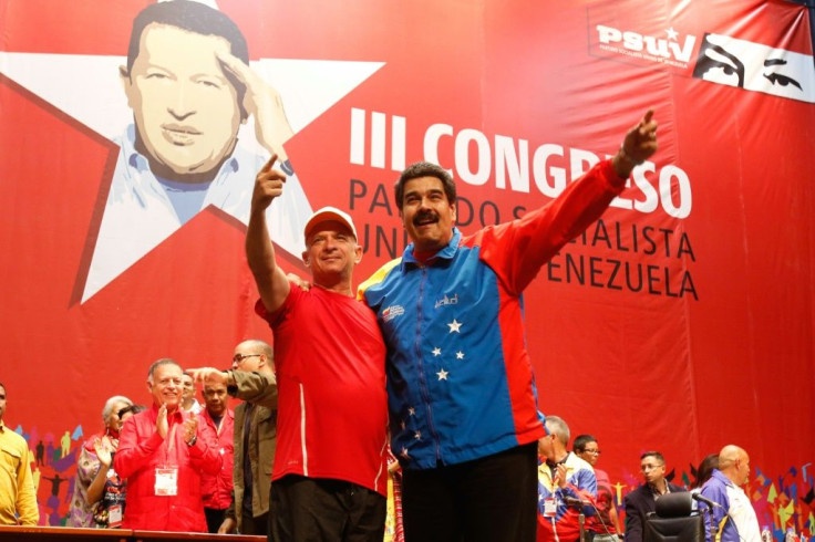 Hugo Carvajal, left, served as military intelligence chief under the late Venezuelan leader Hugo Chavez