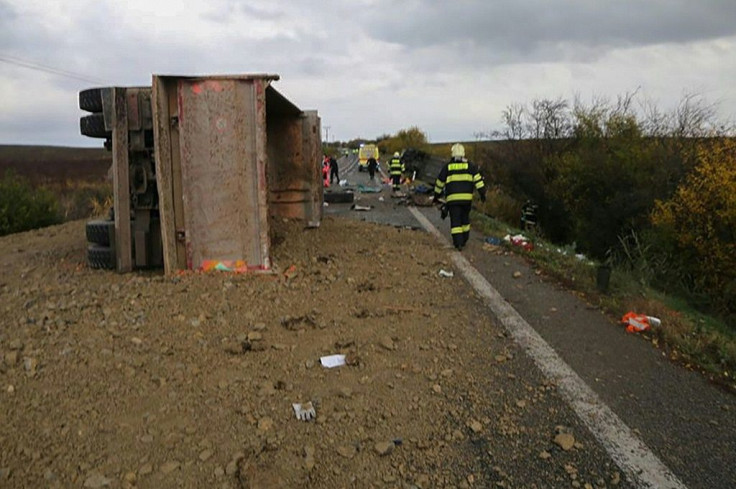 The truck was loaded with soil and rocks