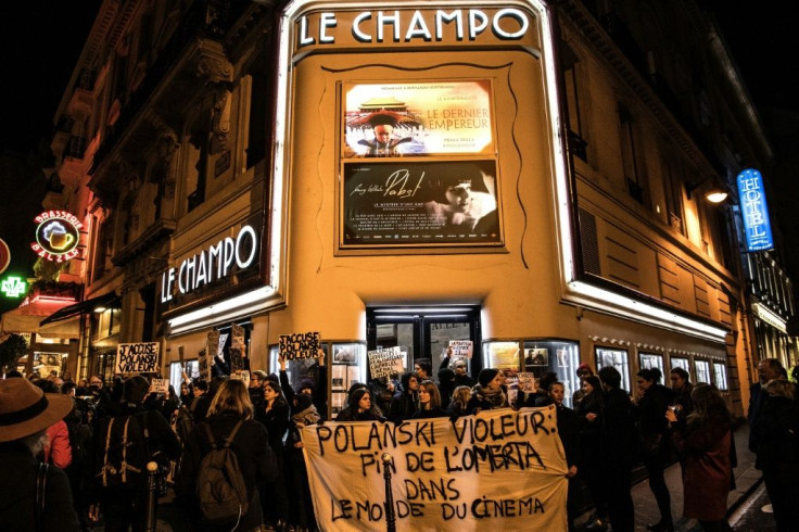 Protesters on Tuesday blocked the entrance to a cinema in Paris showing Polanski's new film, "An Officer and a Spy"