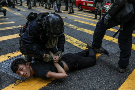 Police made multiple arrests as the protests gripped Hong Kong
