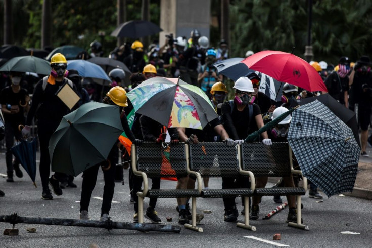 Chairs and mattresses are being used as barricades