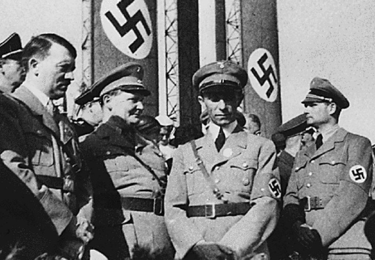 Some of the items being auctioned off belonged to Adolf Hitler (L) and his Nazi commanders Hermann Goering (2nd L) and Joseph Goebbels (C)