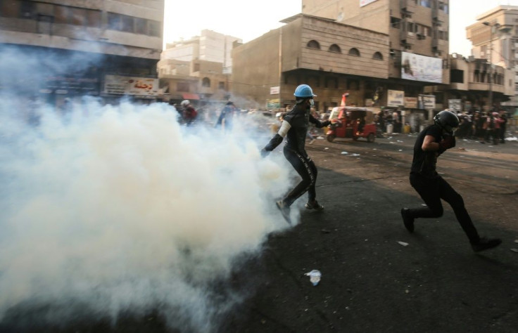 Security forces have relied heavily on tear gas to confine protesters to Baghdad's Tahrir Square, but human rights groups have accused them of improperly firing the canisters directly into crowdsÂ at point-blank range