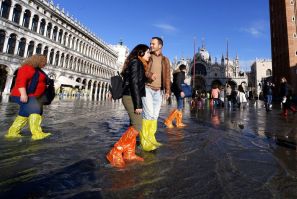 Sold for anywhere between 6-10 euros, the knee-high boots mostly used by tourists tend to leak after prolonged use meaning many are immediately discarded