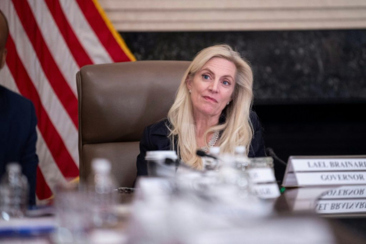 US Federal Reserve Governor Lael Brainard -- seen here in Washington in October 2019 -- has called for "heightened vigilance" against emerging risks to the US economy