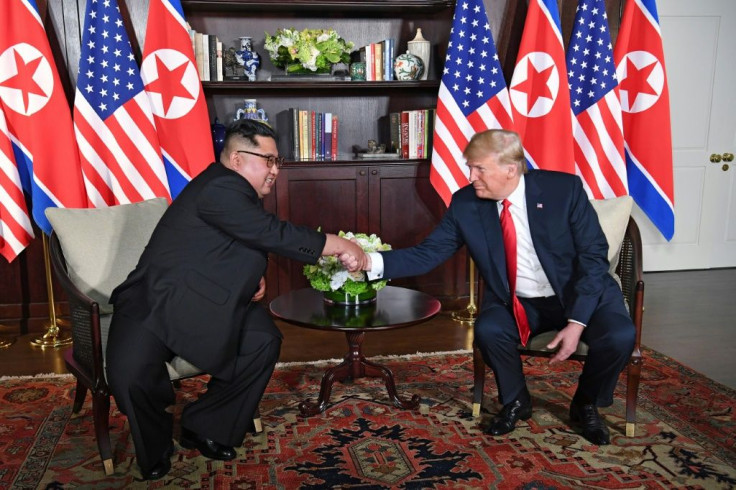Biden's campaign released an ad condemning Trump's foreign policy, saying that "dictators and tyrants are praised, our allies pushed aside" - as a picture of Trump and Kim shaking hands at the 2018 Singapore summit appears