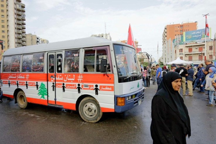 A so-called "revolution bus" traversed the multi-religious country from north to south