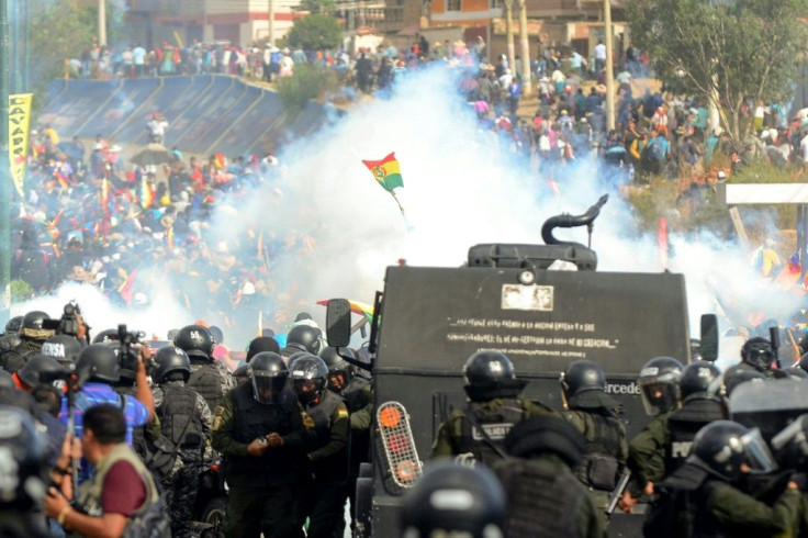 There have been frequent clashes between supporters of ex President Evo Morales and Bolivian riot police