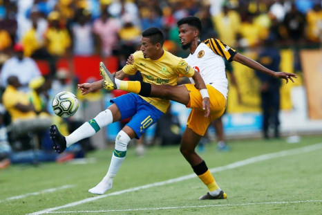 Uruguayan midfielder Gaston Sirino (L) of Mamelodi Sundowns is among the South Americans who play in the South African Premiership