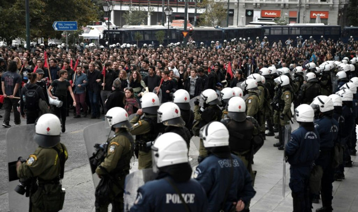 Some 5,000 police officers were mobilised in Athens for the day