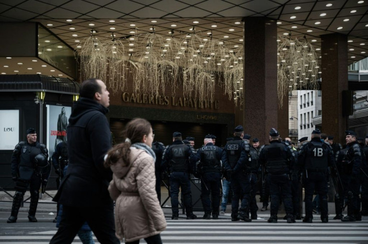 Yellow vest protesters occupied the glitzy Galeries Lafayette department story in Paris Sunday