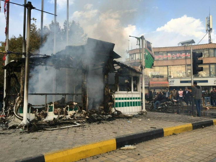 A police station was also torched in Isfahan