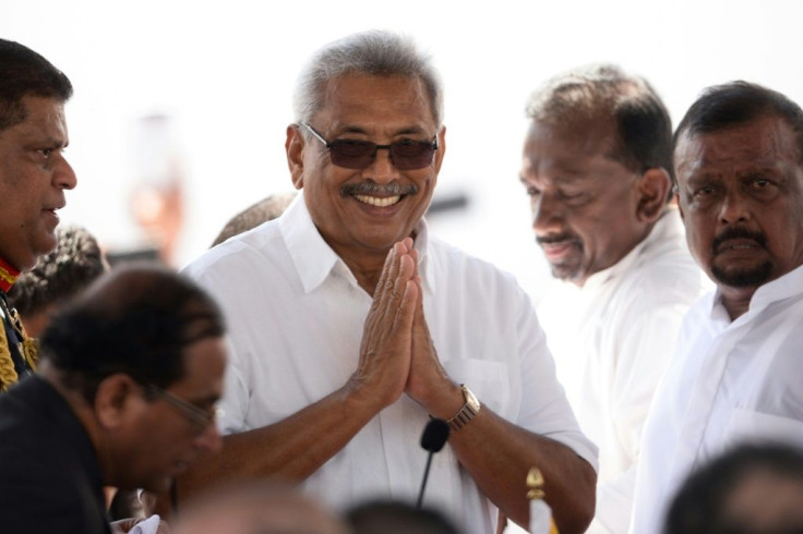 Unusually, the inauguration was held at a revered Buddhist shrine with an imposing stupa