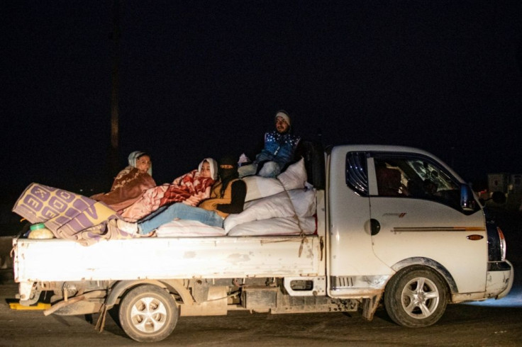 Residents of Tal Tamr fled their homes amid renewed clashes between Turkish-backed opposition fighers and Syrian regime forces in October