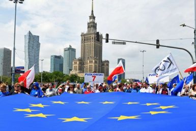 A pro-EU rally earlier this year in Warsaw, Poland, where the right-wing government has introduced controversial judicial reforms