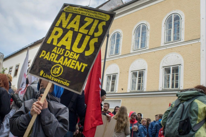 Anti-fascist protesters organise a rally outside the building every year