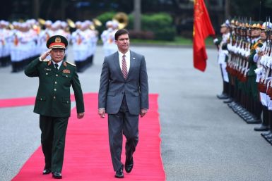 US Secretary of Defense Secretary Mark Esper (R) says relations with Vietnam are 'strengthening'
