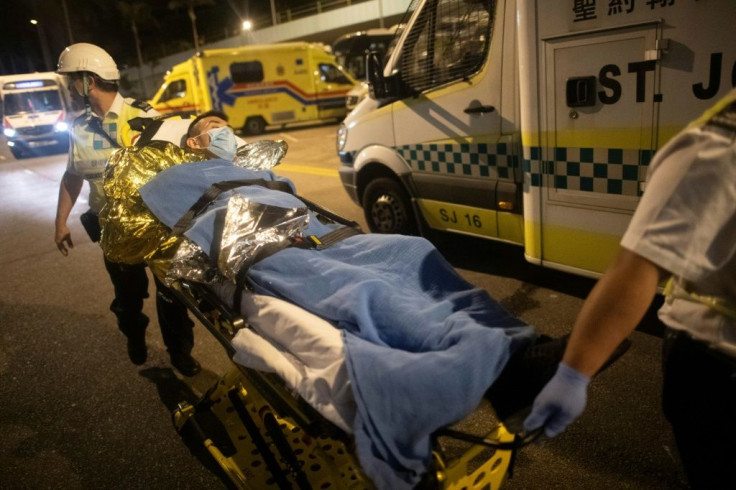 Several of those who left the stand off at the PolyU campus in Hong Kong have been taken to hospital