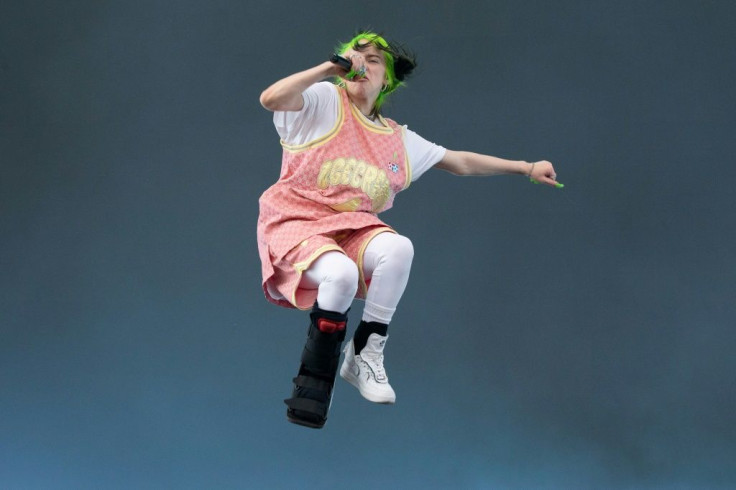 US singer-songwriter Billie Eilish -- seen here performing at the Austin City Limits (ACL) Music Festival -- nabbed six Grammy nominations, including one for Album of the Year