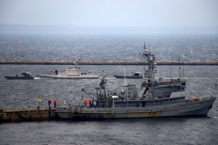 The two gunboats and a tugboat were handed back this week after they were held in evidence following what Moscow says was an illegal breach of the Russian border