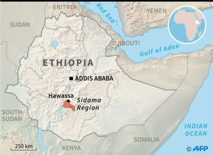 Map of Ethiopia locating the Sidama region which voted on Wednesday in a referendum that could carve out a new federal state