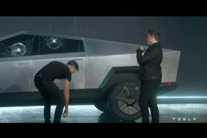 Tesla CEO Elon Musk unveils the all-electric battery-powered Tesla Cybertruck in California