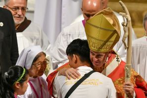 Pope Francis led a Holy Mass at the Assumption Cathedral in Bangkok on his first visit to Buddhist-majority