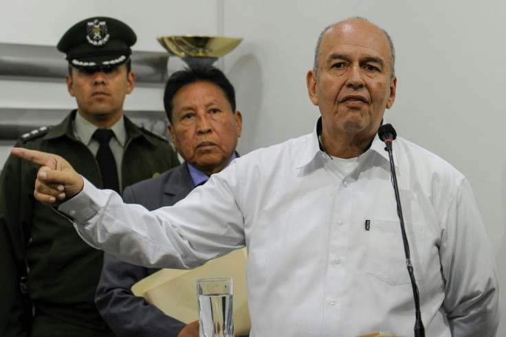 Bolivian Interior Minister Arturo Murillo, pictured on November 20, 2019, says he is seeking the 'maximum penalty' for ex-president Evo Morales