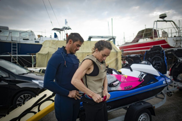 French surfer Justine Dupont has been coming to Nazare for the last four winters