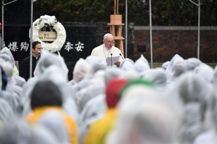 In a highly symbolic visit to Nagasaki, the Japanese city devastated by the nuclear attack in August 1945, Francis said nuclear weapons were "not the answer" to a desire for security