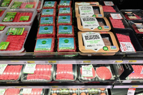 Beyond Meat "Beyond Burger" patties are one of the options for plant-based proteins, which now include chicken, shrimp and sausage alternatives