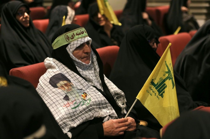 Basij militia women attend a Tehran press conference where a Revolutionary Guards commander warned that Iran will severely punish "mercenaries" arrested over a recent wave of street violence