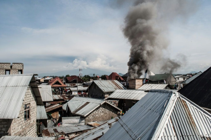 The UN mission deployed in Congo, Monusco, sent two fire engines to support local rescue services