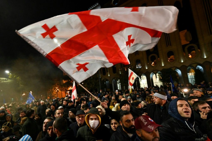 Opposition leader Levan Berdzenishvili said the "mass protests will continue until our demands are met"