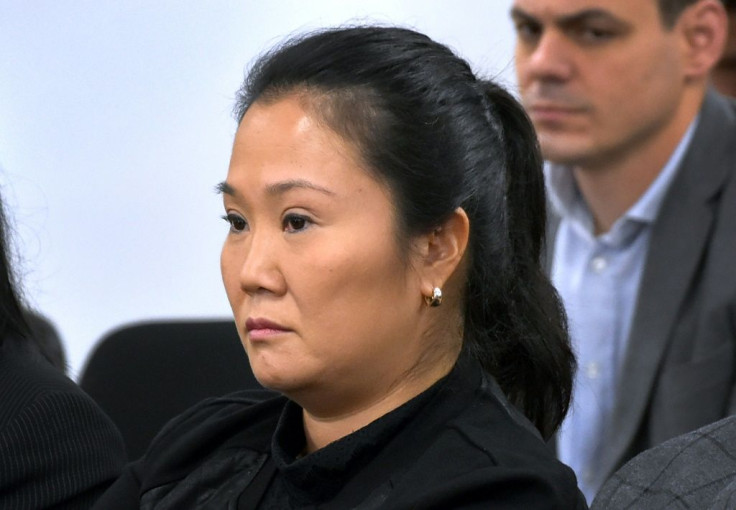 Peruvian opposition leader Keiko Fujimori during a court hearing in Lima on October 31, 2018